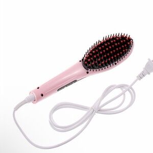 Brush hair straightener pink with ceramic base Electric